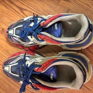Balenciaga Men's Blue White Red Multi Athletic Sneakers